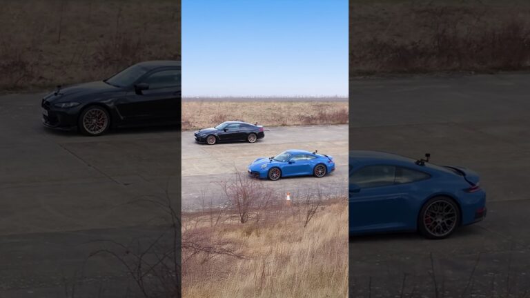 Porsche 911 GTS vs BMW M4 CS! 🔥😱