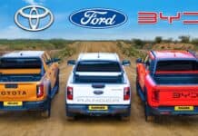 New Toyota Hilux v Ford Ranger v BYD Shark 6: OFF-ROAD BATTLE New Toyota Hilux v Ford Ranger v BYD Shark 6: OFF-ROAD BATTLE