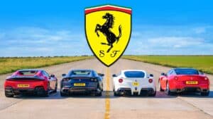 New Ferrari 12C v 812 v F12 v 599: V12 DRAG RACE New Ferrari 12C v 812 v F12 v 599: V12 DRAG RACE